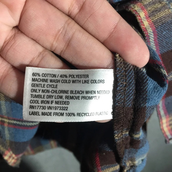 Womens Wild Fable Flannel Shirt Boyfriend Style Cropped Fall Autumn Winter - Picture 5 of 5